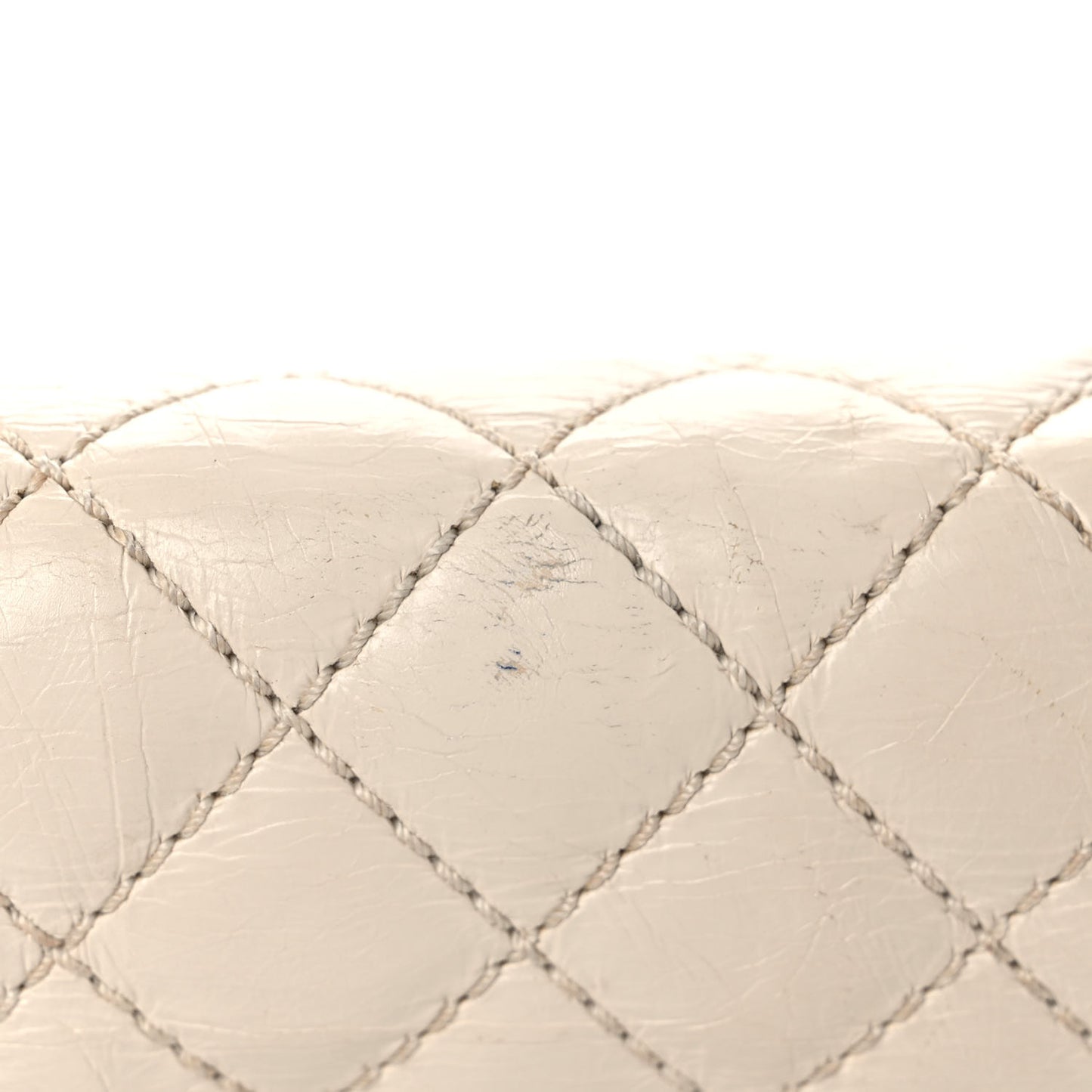 Aged Calfskin Quilted 2.55 Reissue 225 Flap White