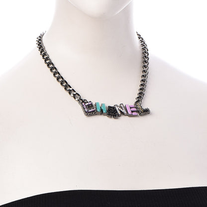 Chanel Ruthenium Enamel Crystal Pearl Necklace 2 of 6