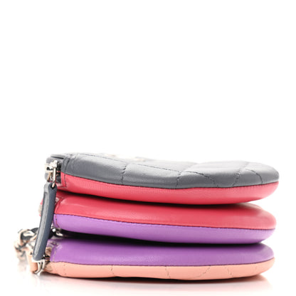 Chanel Lambskin Quilted Round Clutch With Chain Multicolor 3 of 11