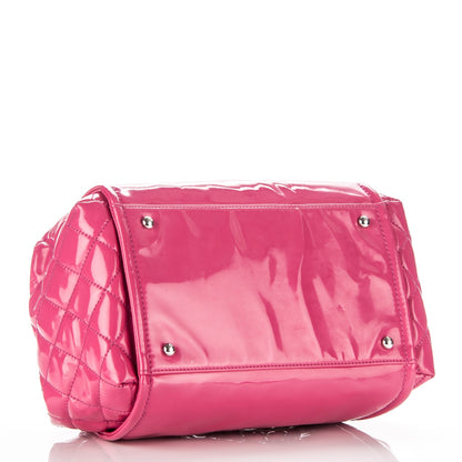 Chanel Vinyl Lipstick Ligne Accordion Tote Pink 4 of 7