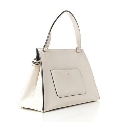 Celine Grained Calfskin Medium Edge Shoulder Bag White 3 of 9