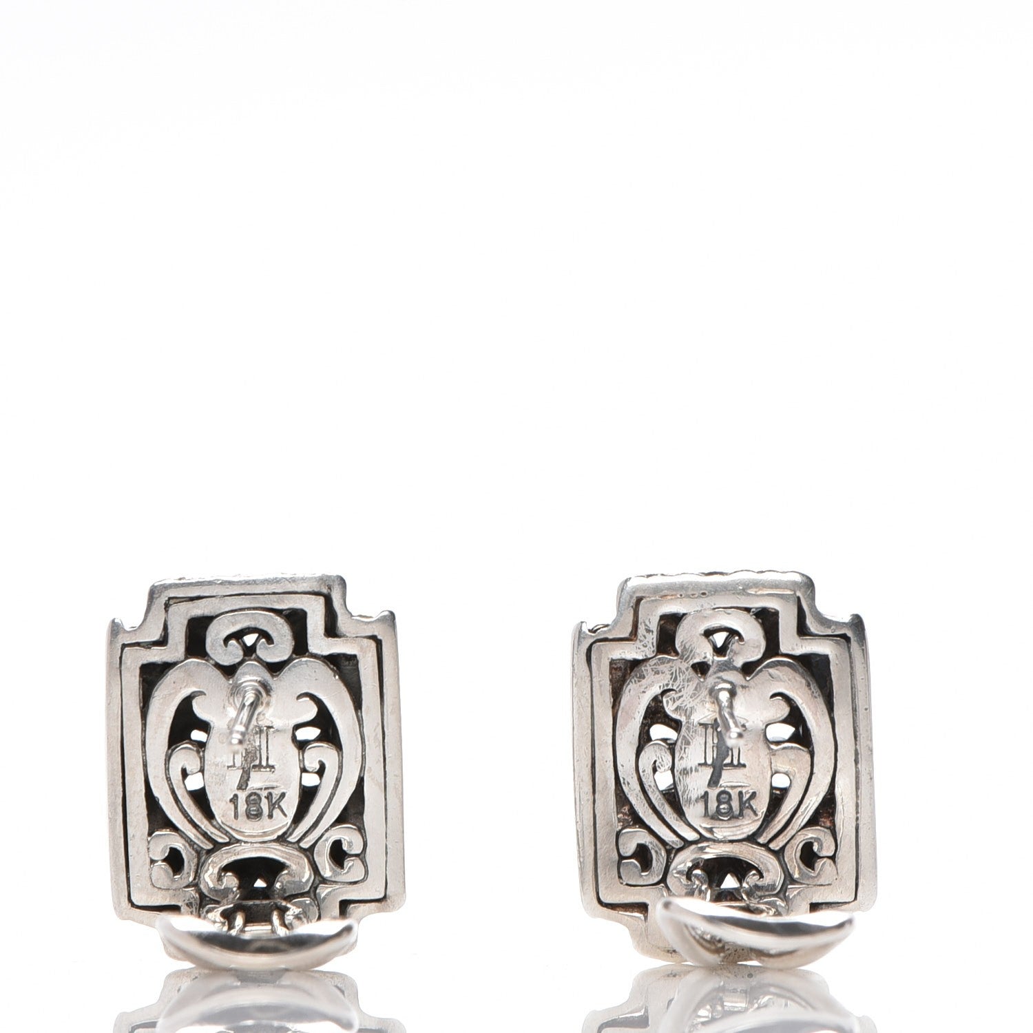 John Hardy Sterling Silver 18K Yellow Gold Jaisalmer Omega Earrings 2 of 5