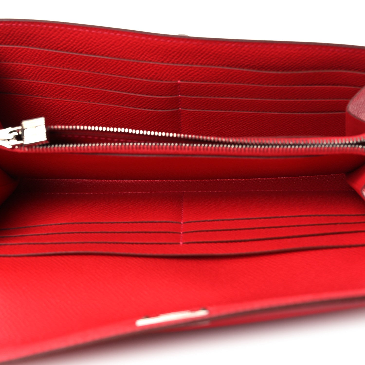 Hermes Epsom Kelly Longue Wallet Rouge Casaque 5 of 9