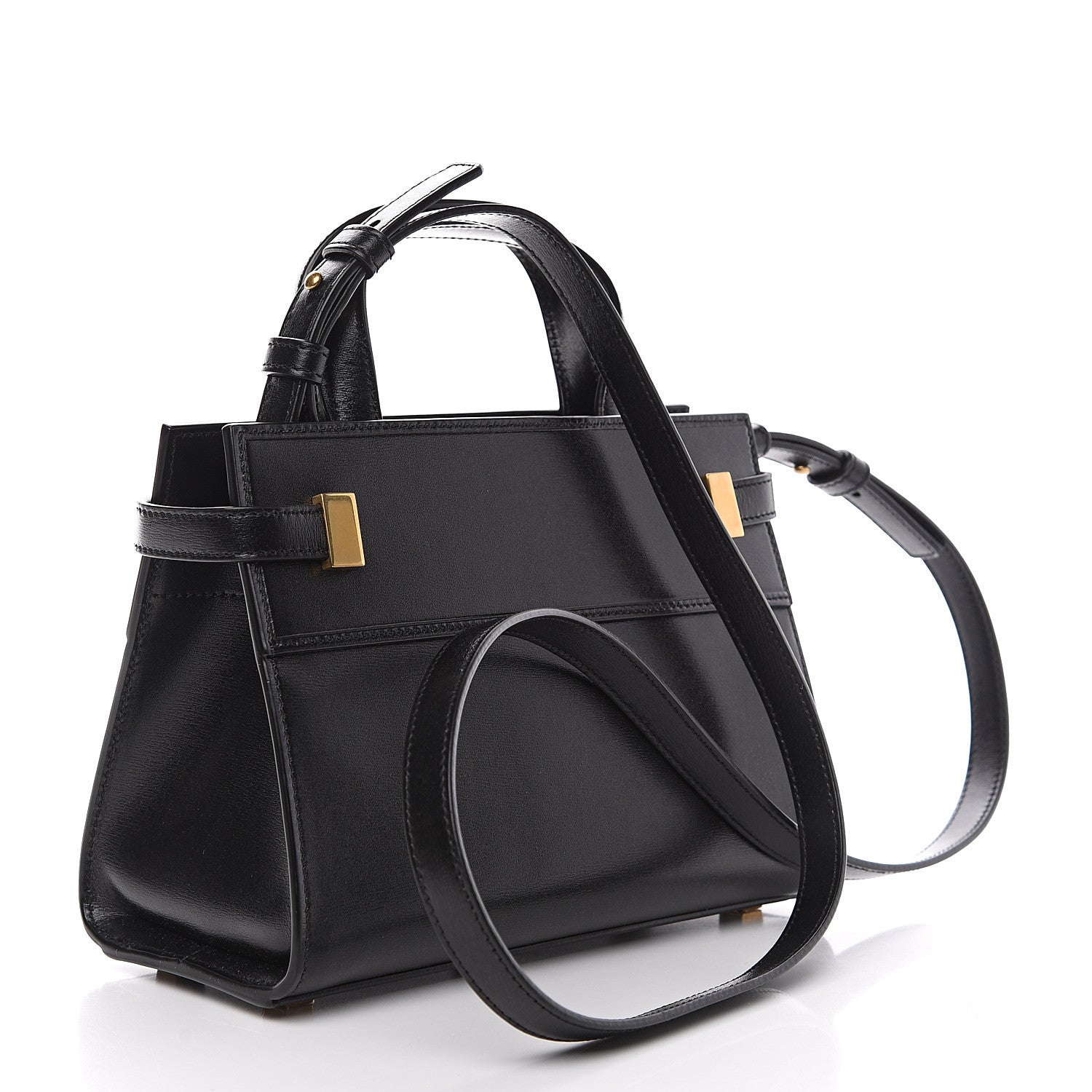 Saint Laurent Smooth Calfskin Manhattan Nano Shopper Tote Black 2 of 7