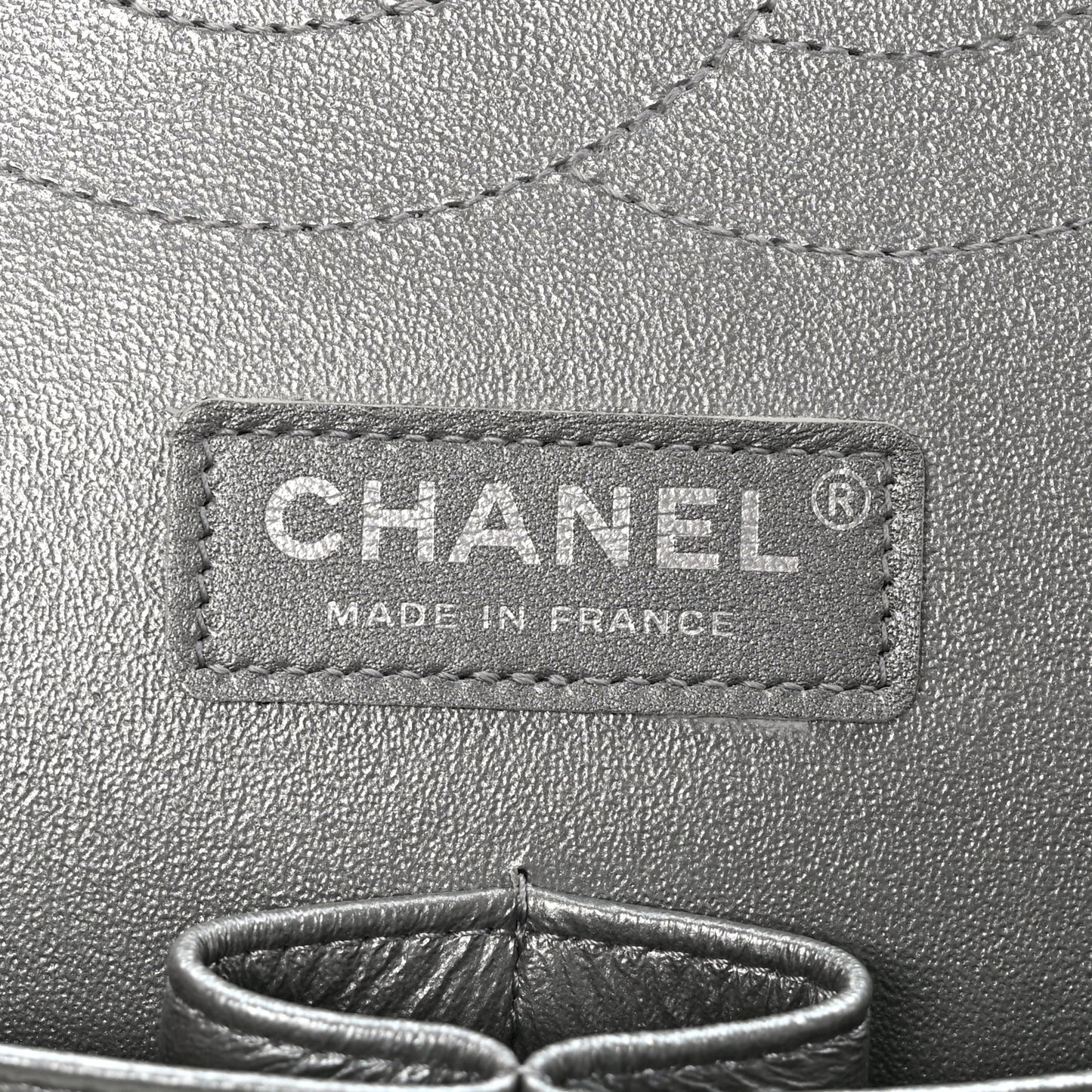 Metallic Lambskin Quilted Jumbo Double Flap Silver