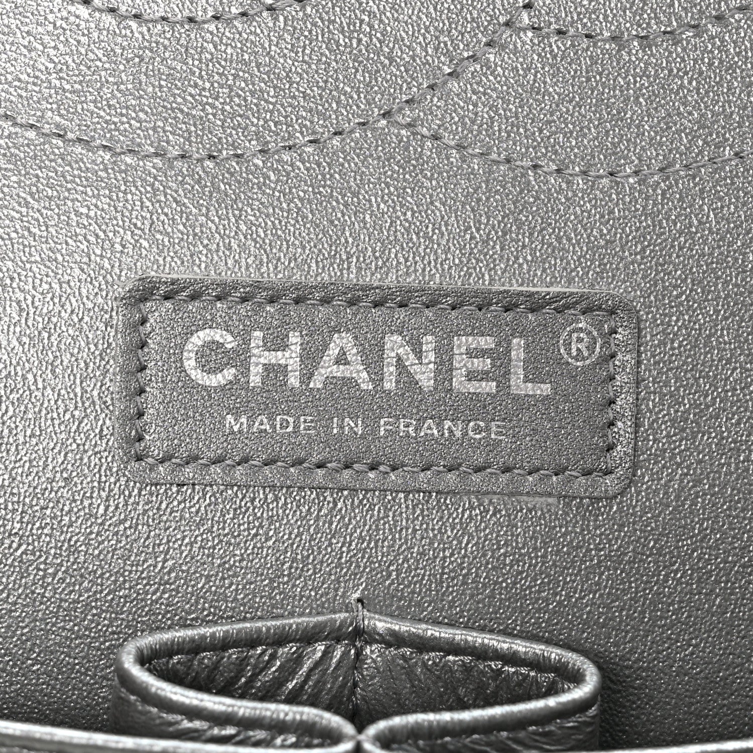 Chanel Metallic Lambskin Quilted Jumbo Double Flap Silver 6 of 10