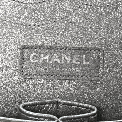 Chanel Metallic Lambskin Quilted Jumbo Double Flap Silver 6 of 10