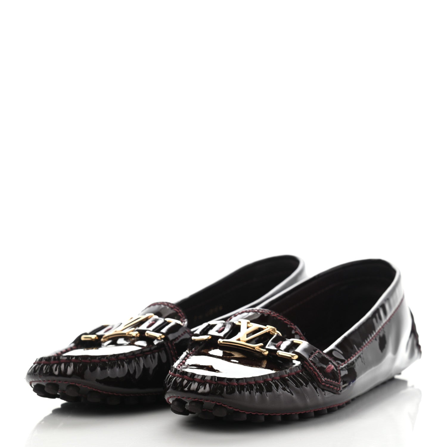Louis Vuitton Patent Calfskin Oxford Loafers 39 Amarante 3 of 12