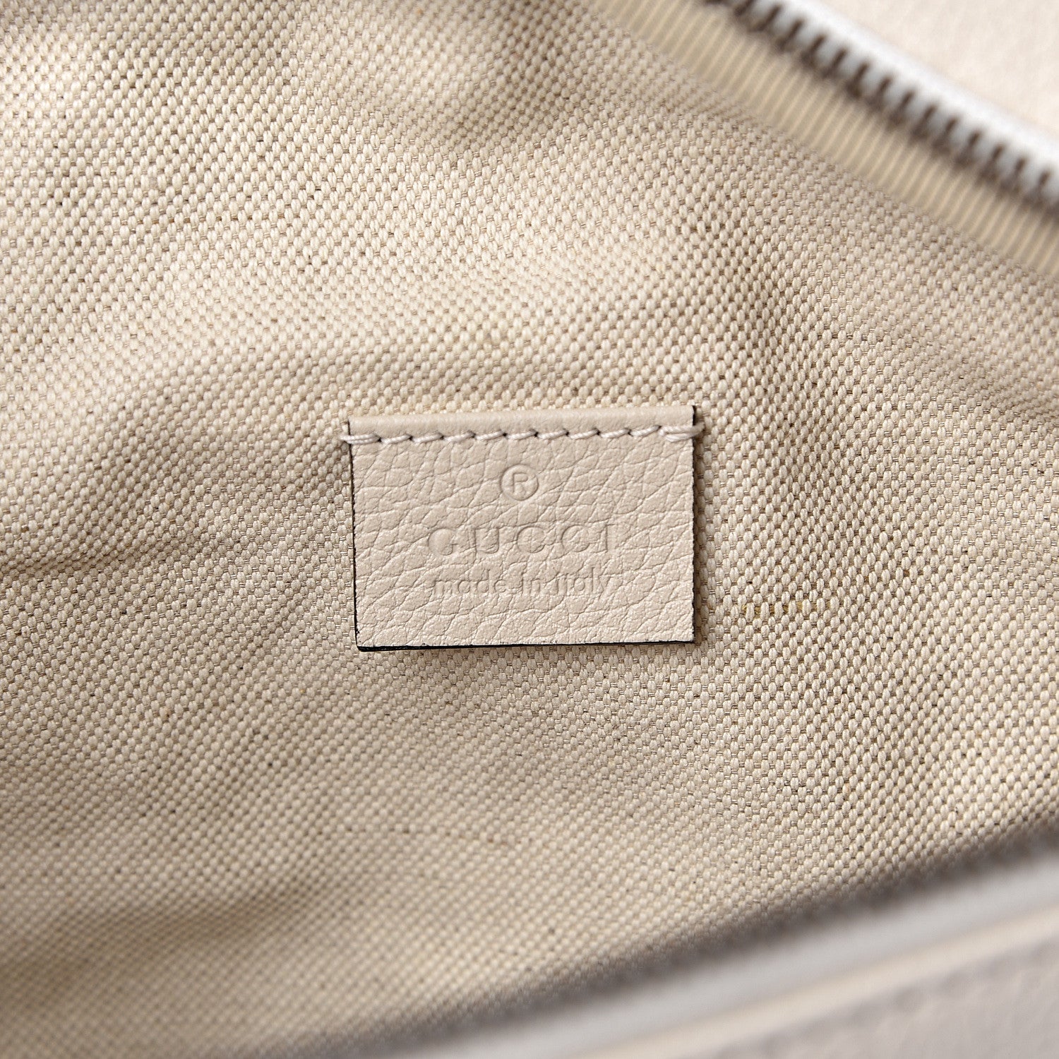 Gucci Grained Calfskin Logo Belt Bag White 6 of 11