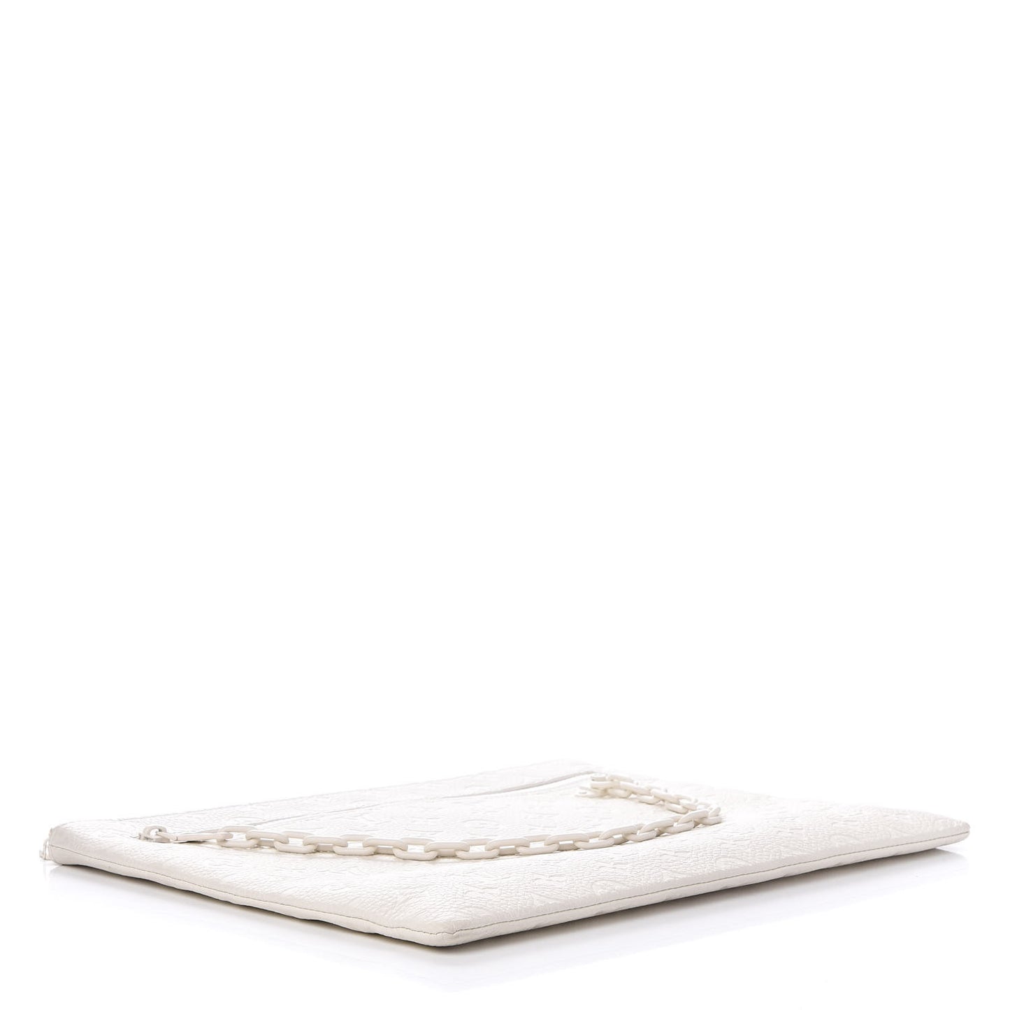 Taurillon Monogram Solar Ray A4 Pouch White