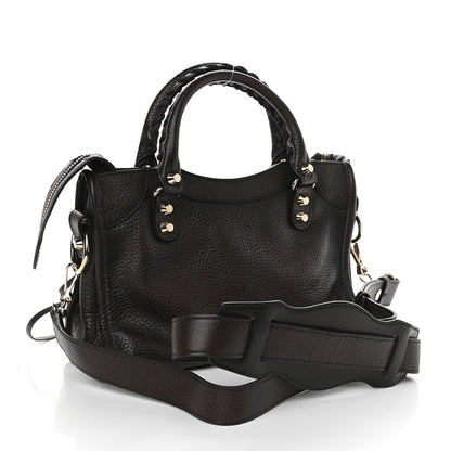 Balenciaga Vibrato Calfskin Classic Silver Hardware Mini City Marron 2 of 9