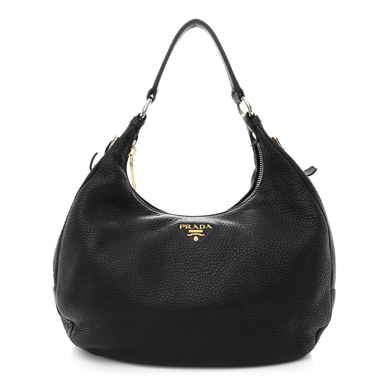 Prada Vitello Daino Hobo Black 1 of 16