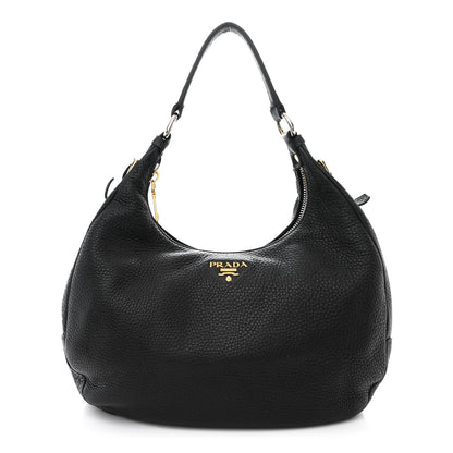 Prada Vitello Daino Hobo Black 1 of 16
