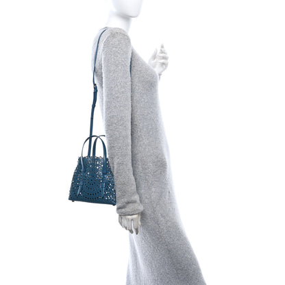 Alaia Lux Calfskin Vienne Wave Mina 20 Bag Bleu Ardois 2 of 10