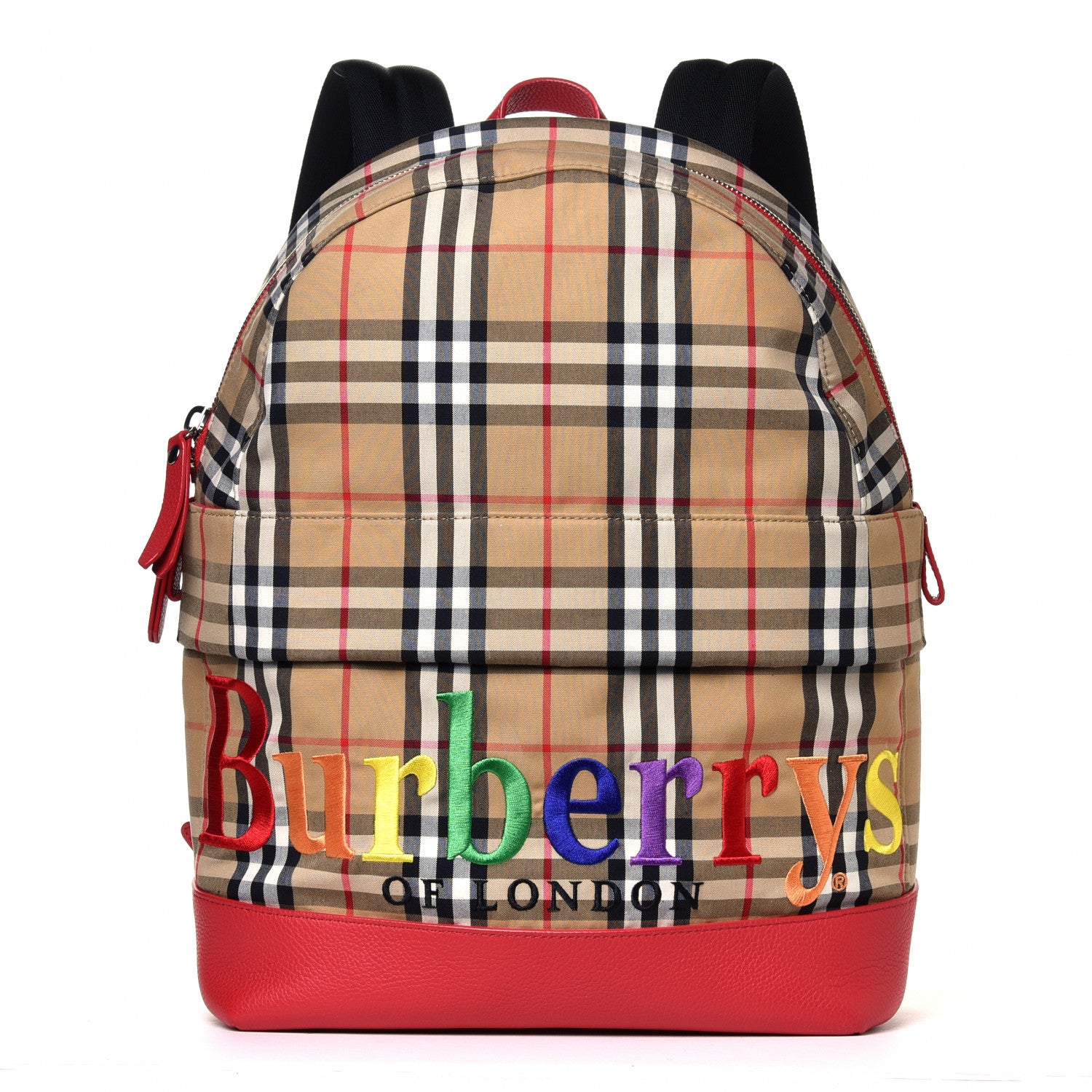 Burberry Vintage Check Embroidered Logo Backpack Antique Yellow 1 of 5