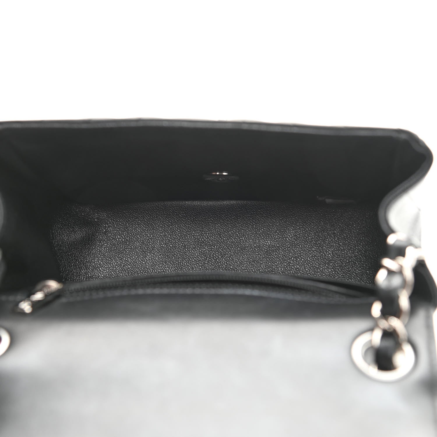 Chanel Lambskin Chevron Quilted Mini Square Flap Black 5 of 9