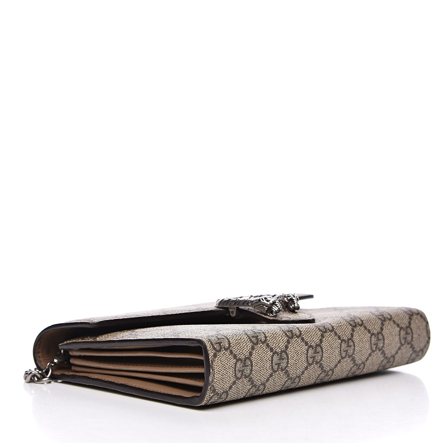 GG Supreme Monogram Mini Dionysus Chain Wallet Beige Taupe