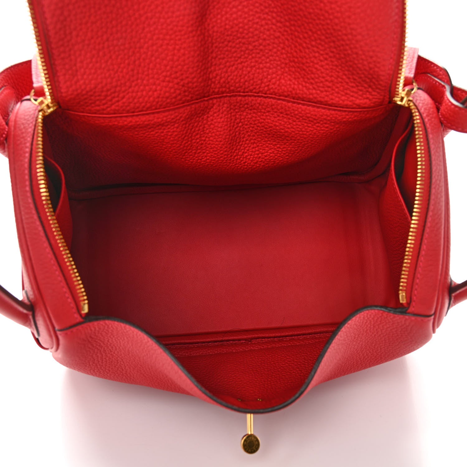 Hermes Taurillon Clemence Lindy 30 Rouge Casaque 5 of 11