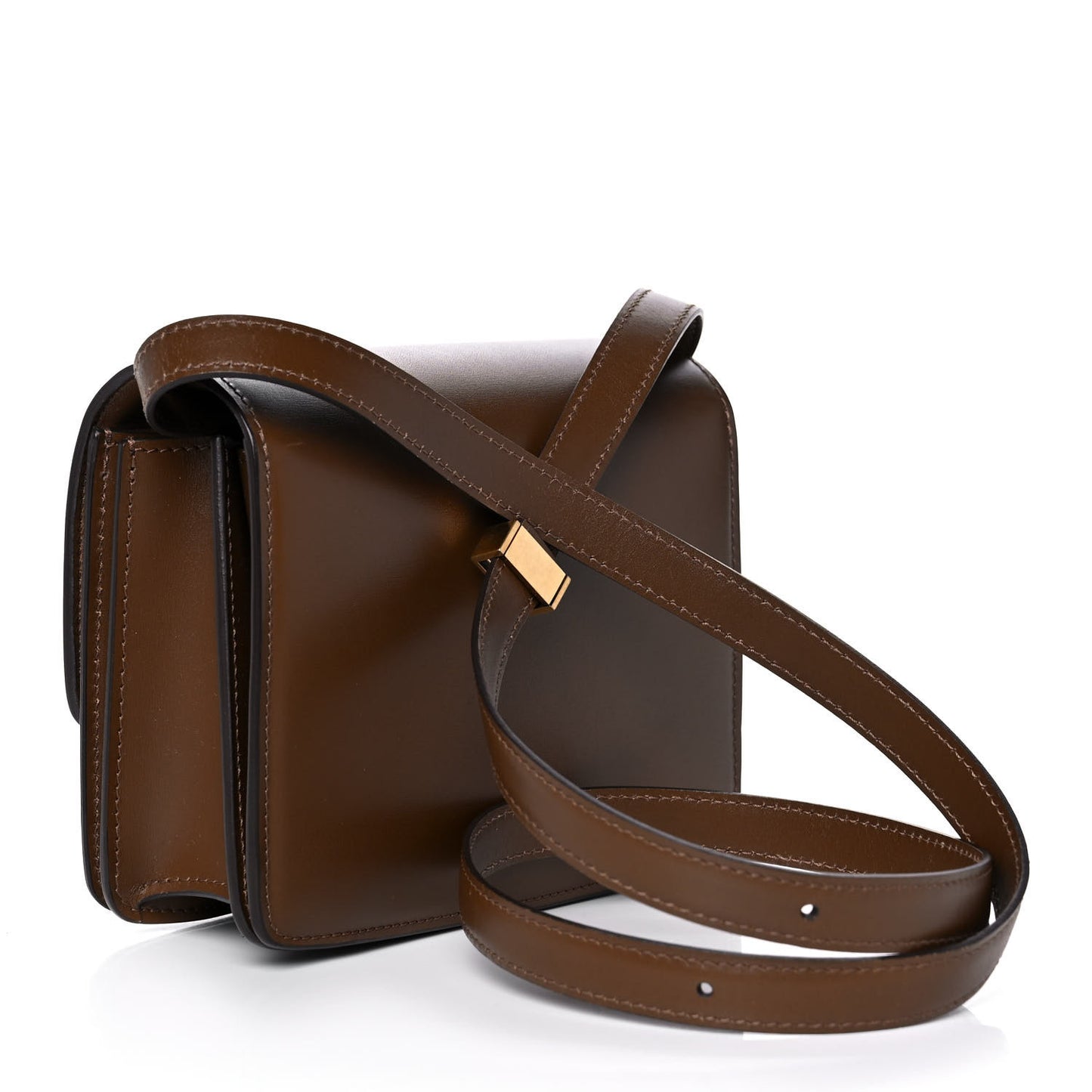 Smooth Calfskin Small Classic Box Flap Bag Camel