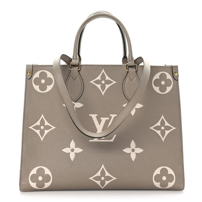 Louis Vuitton Empreinte Monogram Giant Onthego MM Tourterelle Creme 1 of 8