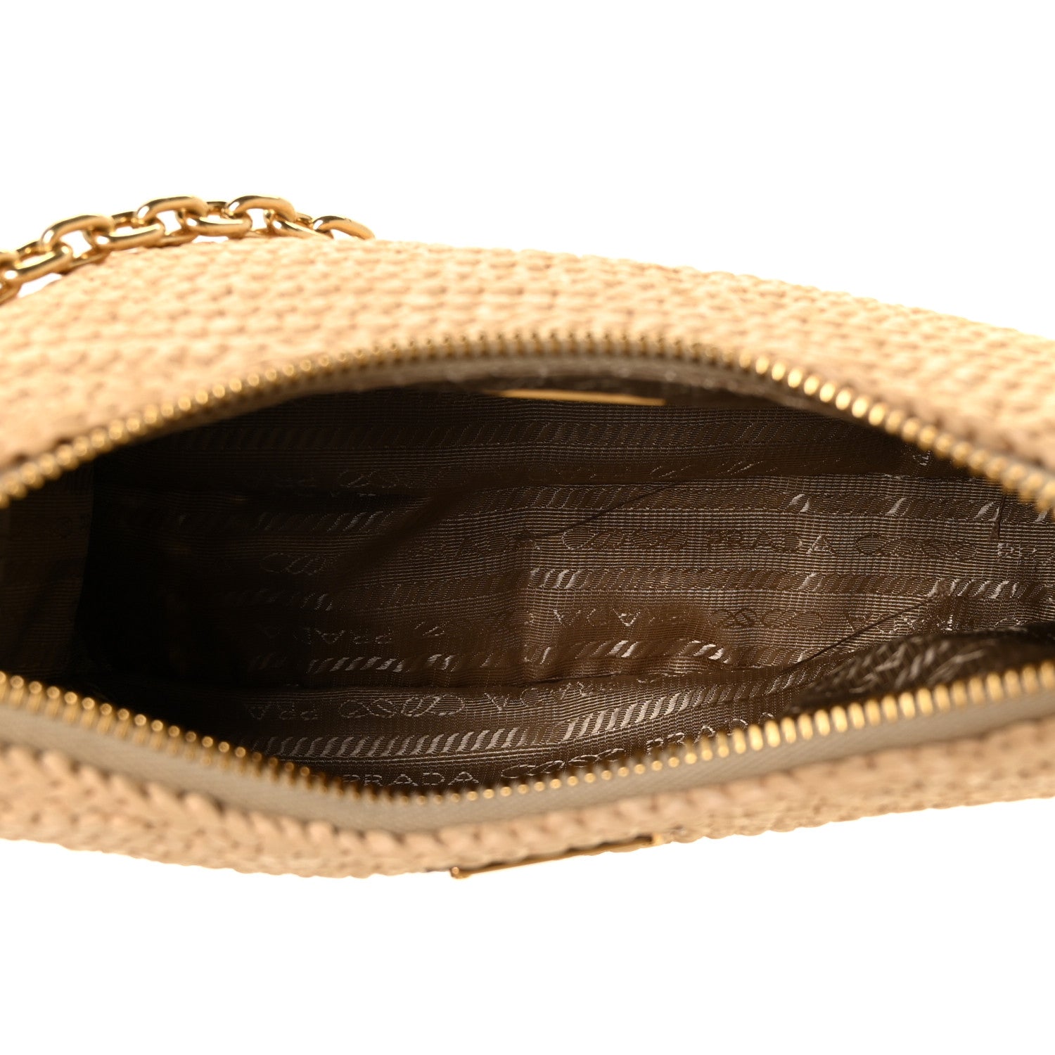 Prada Yarn Raffia Effect Crochet Re-Edition 2005 Shoulder Bag Naturale 5 of 9