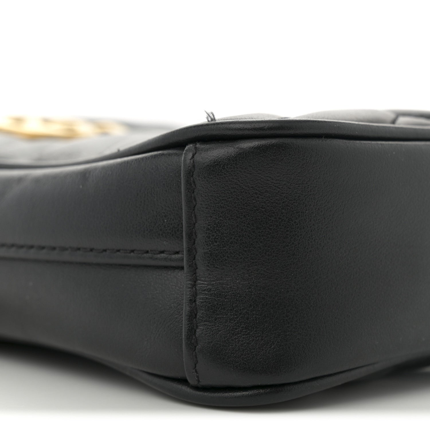 Gucci Calfskin Matelasse Mini GG Marmont Crossbody Bag Black 9 of 10