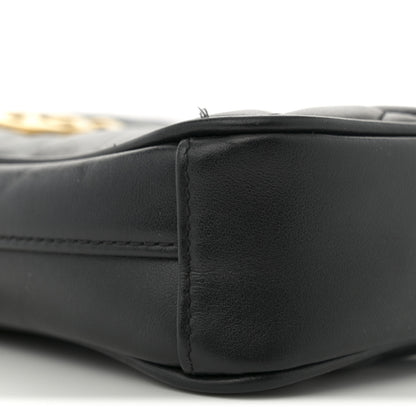 Gucci Calfskin Matelasse Mini GG Marmont Crossbody Bag Black 9 of 10