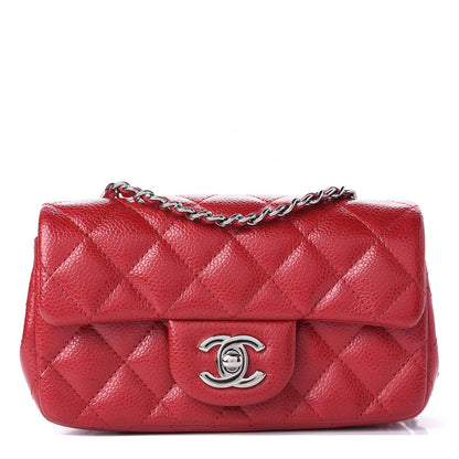 Chanel Caviar Quilted Extra Mini Flap Red 1 of 10
