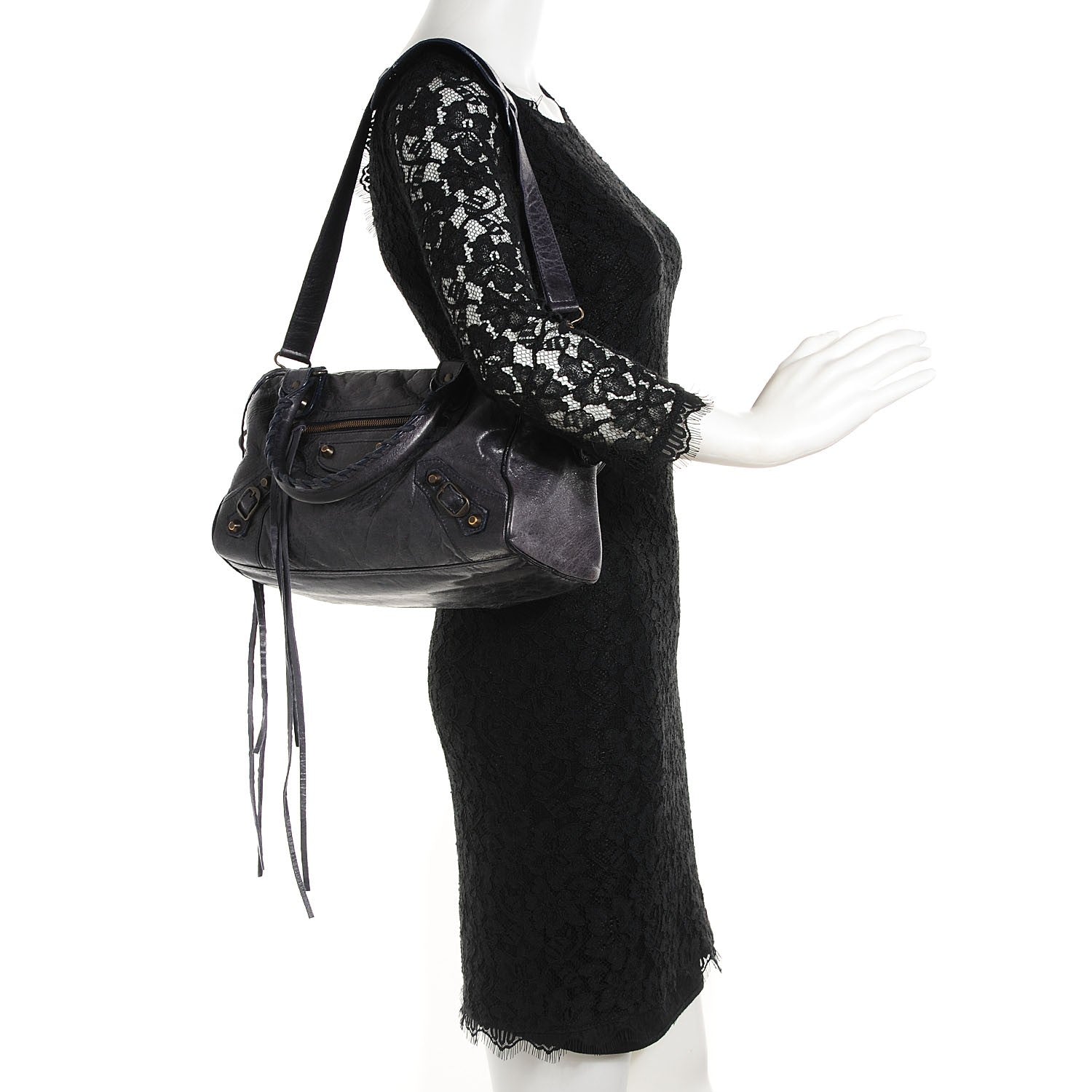 Balenciaga Chevre Classic Hardware Box Bag Ink 2 of 12