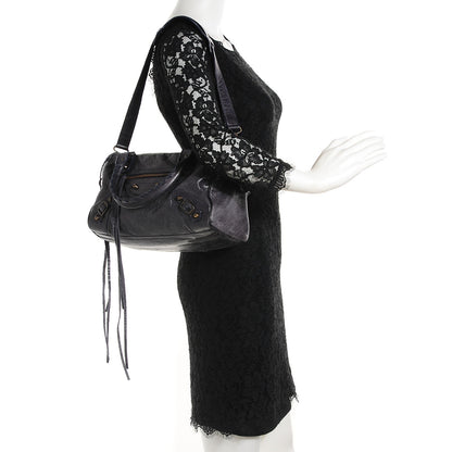 Balenciaga Chevre Classic Hardware Box Bag Ink 2 of 12