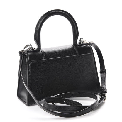 Balenciaga Grained Calfskin Hourglass Top Handle Bag XS Black 3 of 11