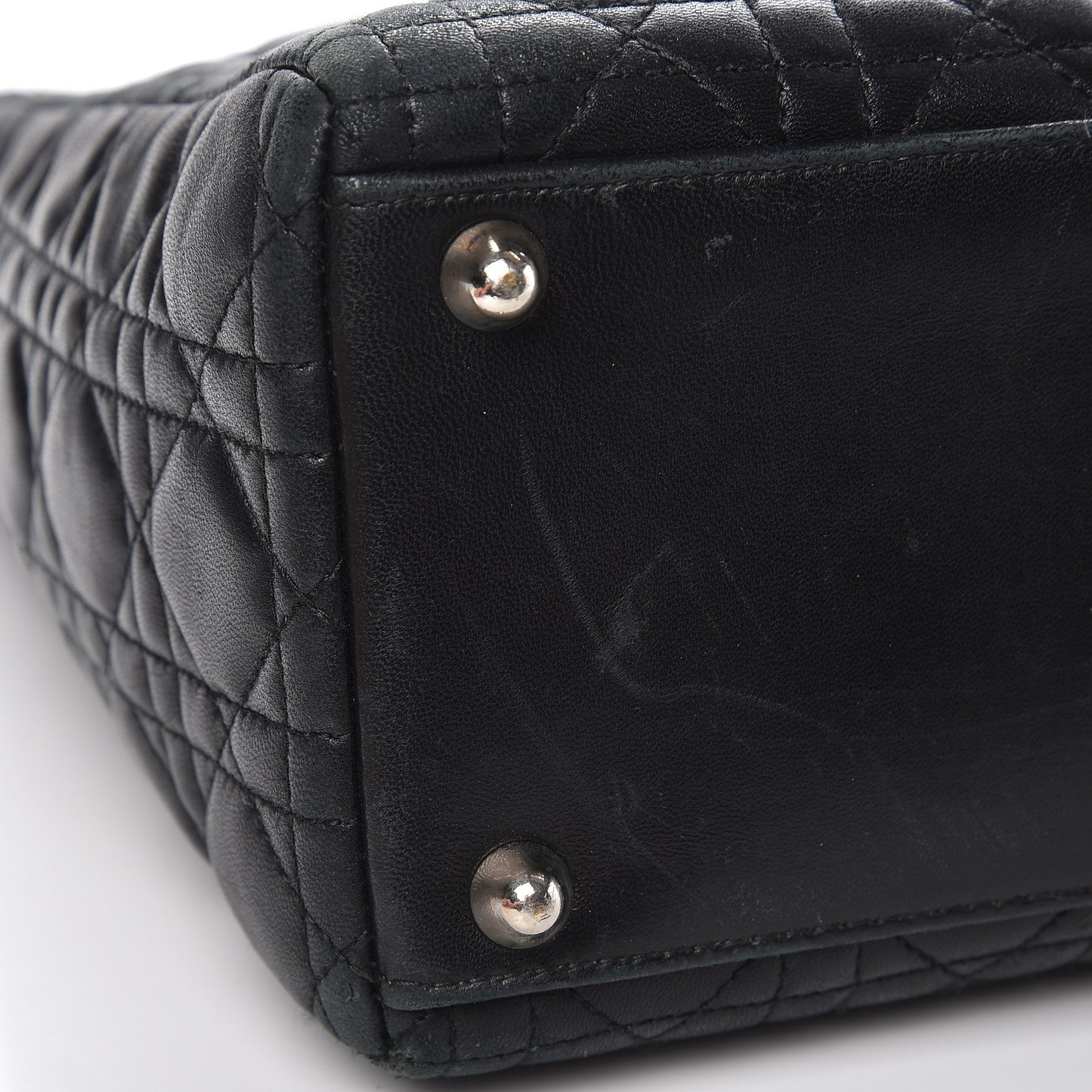 Lambskin Cannage Large Lady Dior Black
