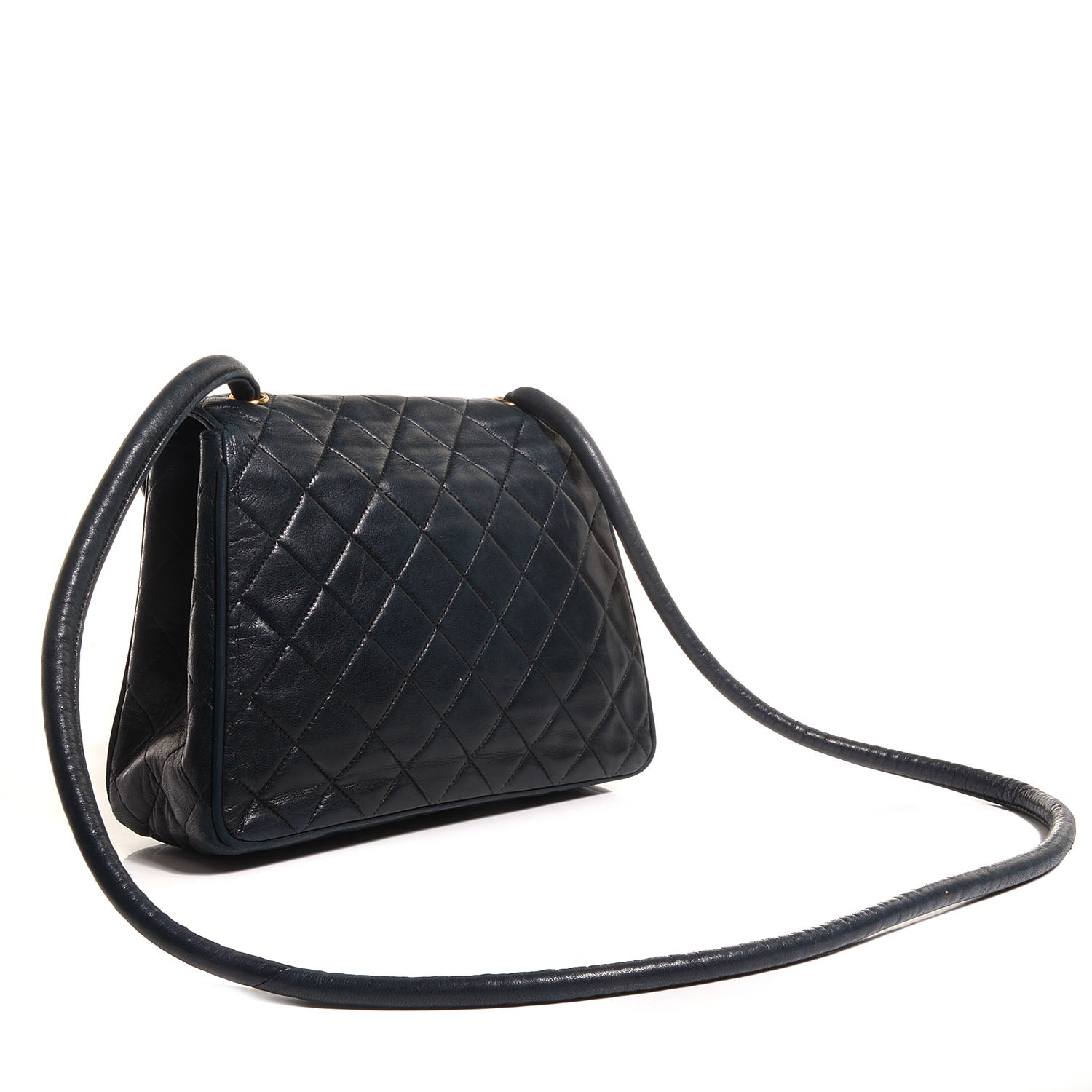 Chanel Lambskin Flap Bag Navy 3 of 9