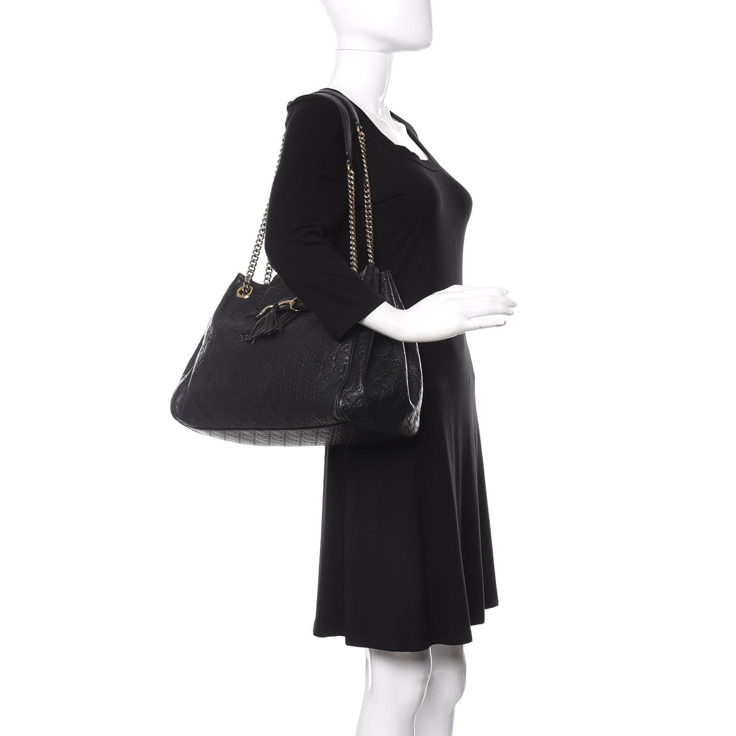 Guccissima Medium Emily Shoulder Bag Black
