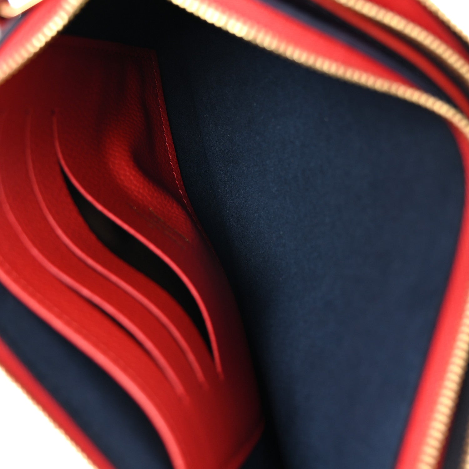 Louis Vuitton Empreinte Double Zip Pochette Marine Rouge 5 of 13