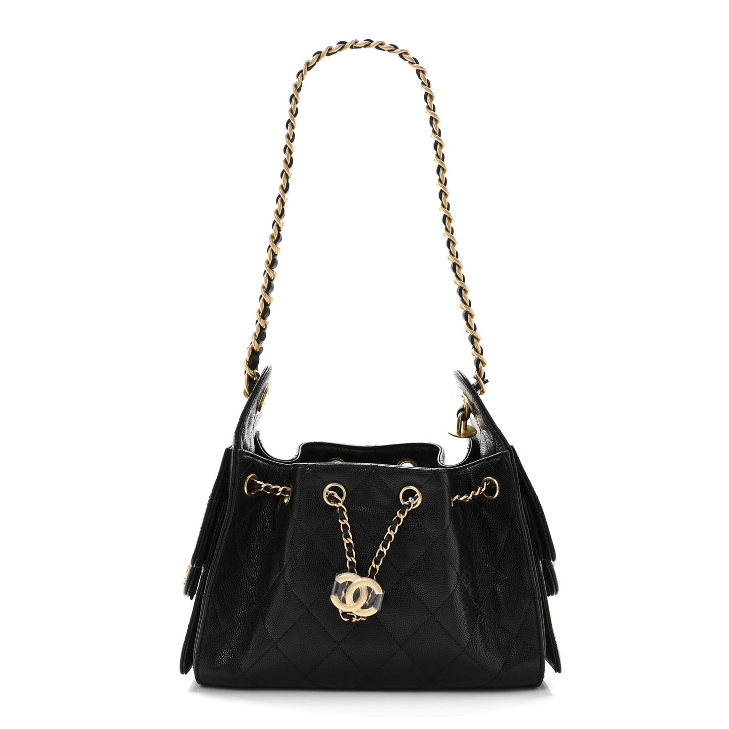 Caviar Quilted Mini Chanel 25 Handbag Black