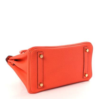 Hermes Togo Birkin 25 Orange Poppy 4 of 9