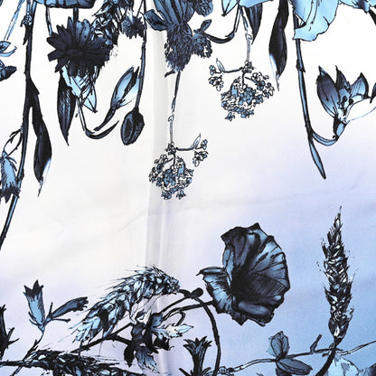Christian Dior Silk Floral Square Scarf Blue Multicolor 7 of 9