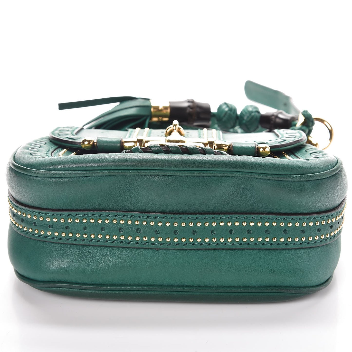 Calfskin Small Snaffle Bit Shoulder Bag Green