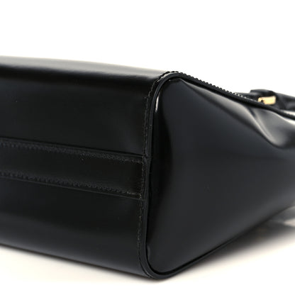 Prada Brushed Calfskin Mini Zippered Crossbody Tote Black 9 of 9