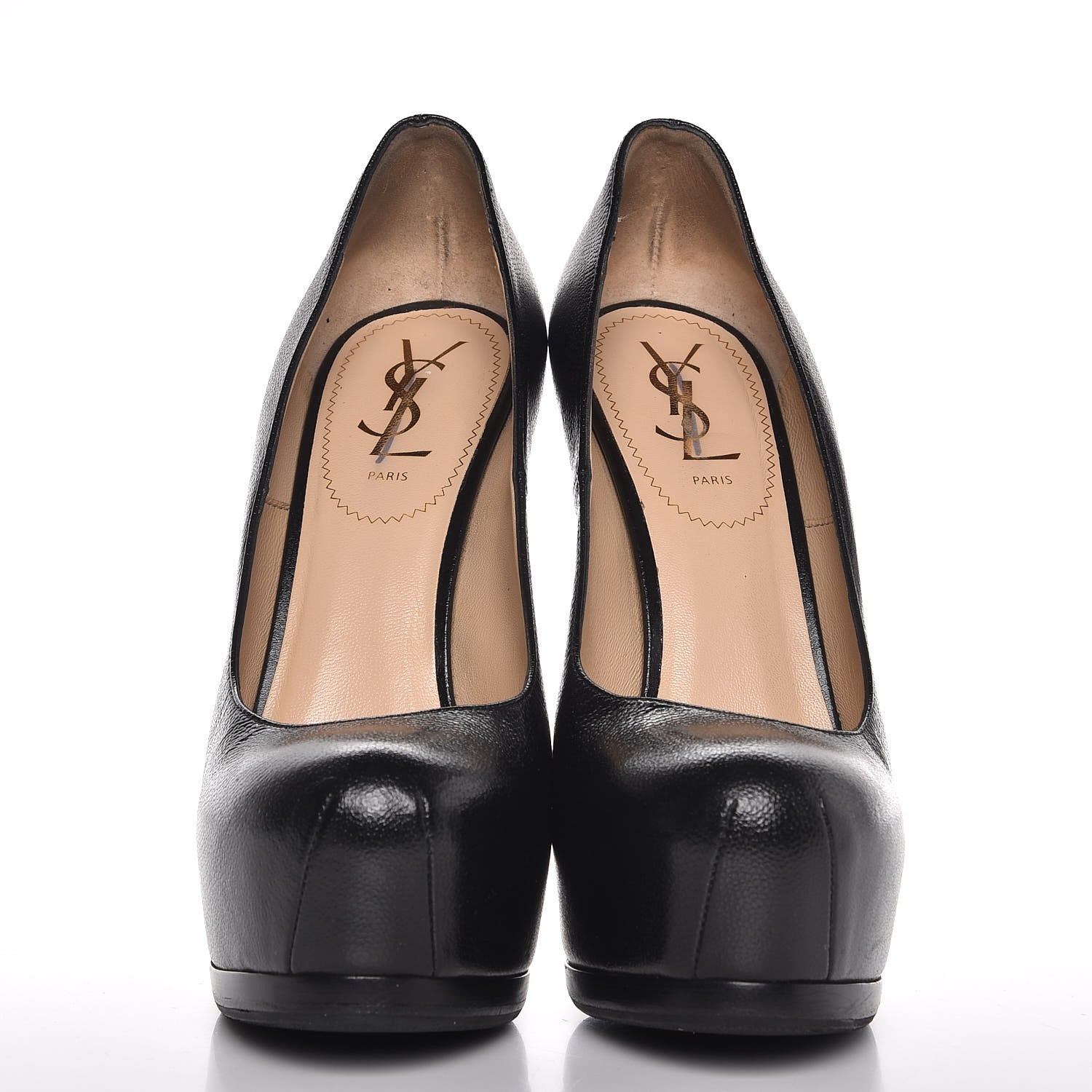 Saint Laurent Vernigolf Tribtoo 105 Platform Pumps 38.5 Black 2 of 11