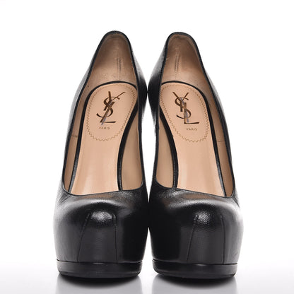 Saint Laurent Vernigolf Tribtoo 105 Platform Pumps 38.5 Black 2 of 11