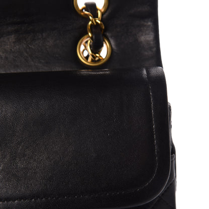 Chanel Lambskin Quilted Medium Double Flap Black 14 of 18