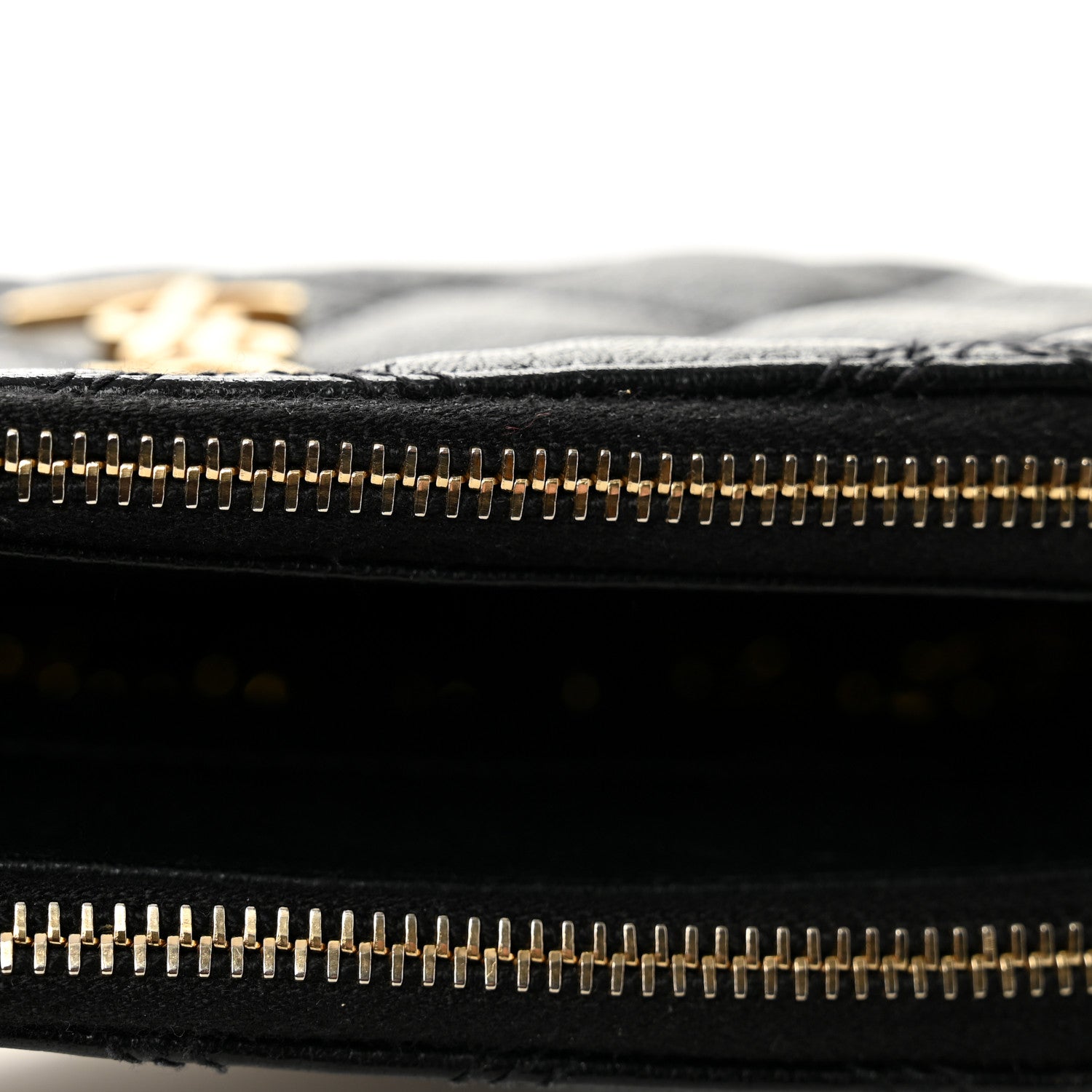 Saint Laurent Grained Lambskin Quilted Mini Becky Double Zip Bag Black 14 of 14
