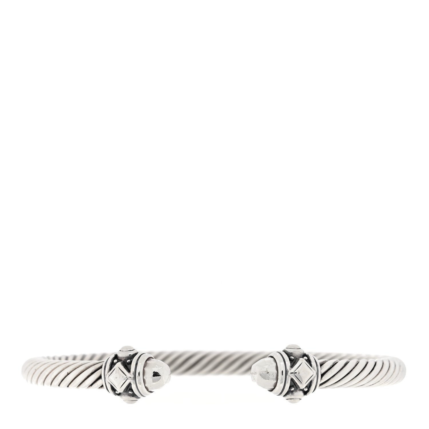 David Yurman Sterling Silver 5mm Cable Renaissance Bracelet 1 of 3
