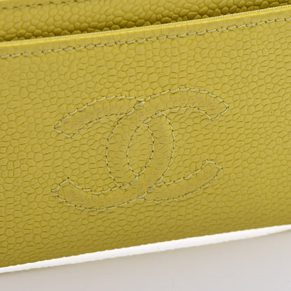 Chanel Caviar CC Timeless Card Holder Yellow 11 of 16