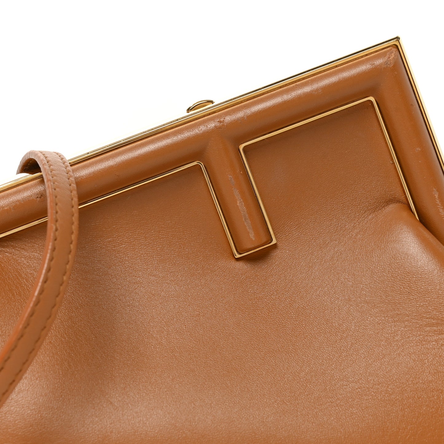 Shiny Nappa Small Fendi First Caramello