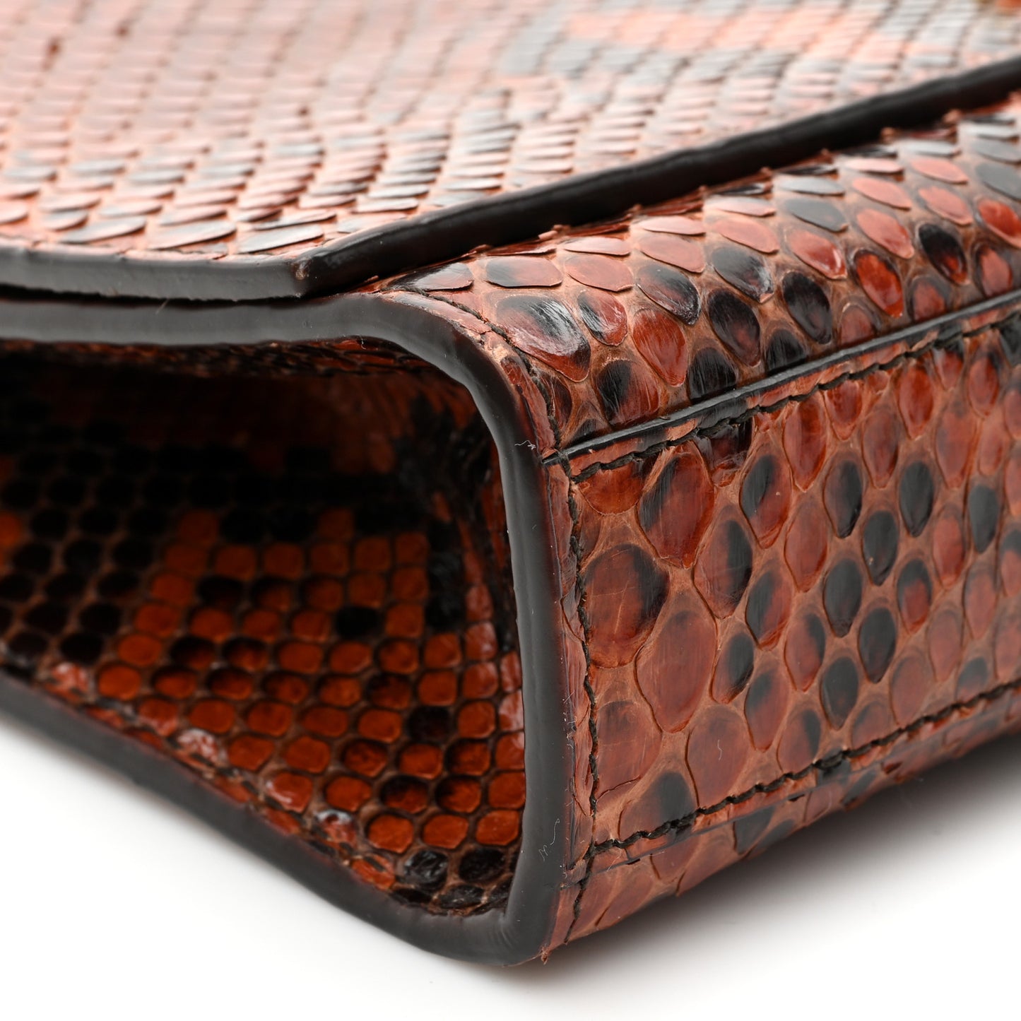 Snakeskin Medium Classic Monogram Kate Satchel Multicolor