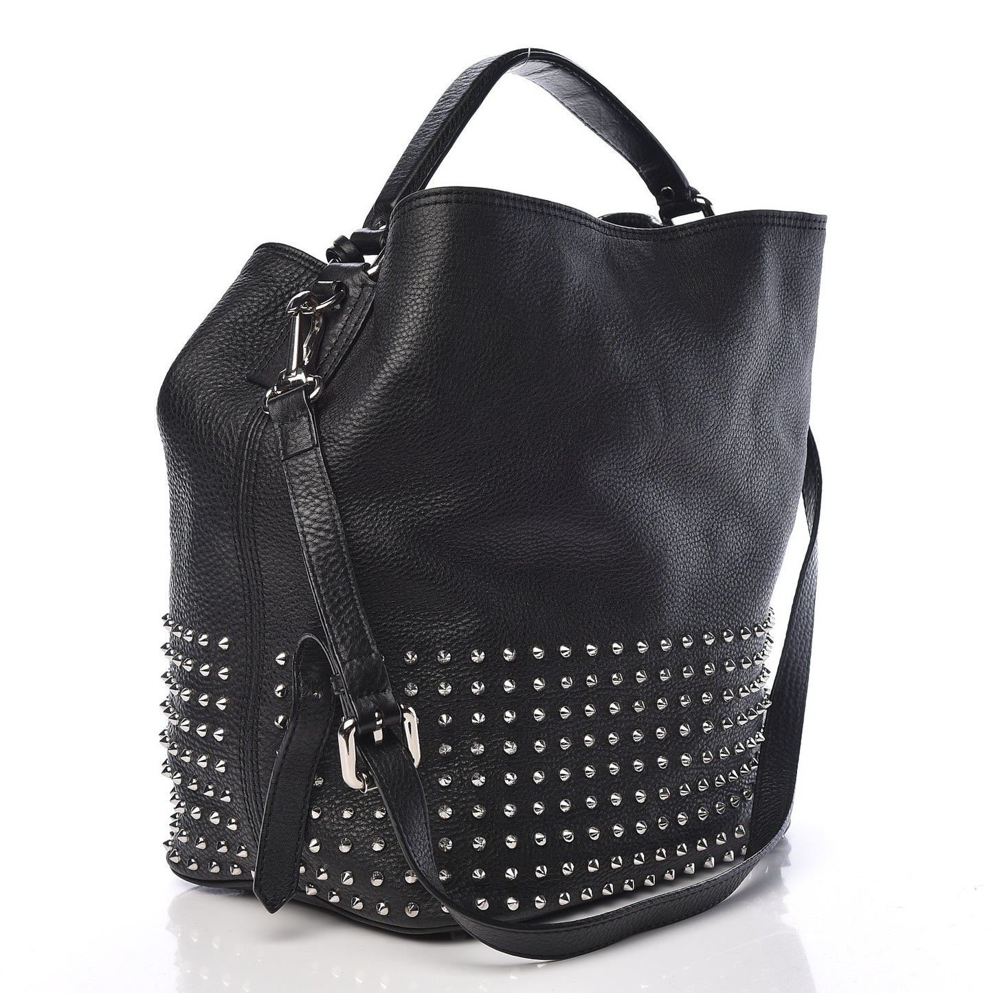 Calfskin Studded Medium Susanna Hobo Black