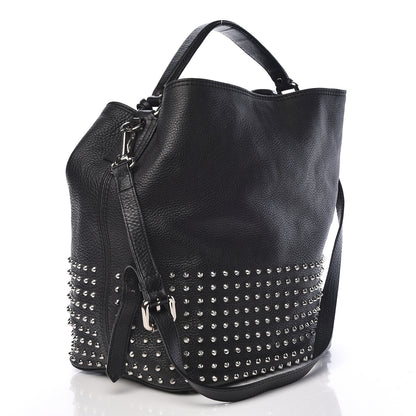 Burberry Calfskin Studded Medium Susanna Hobo Black 3 of 12